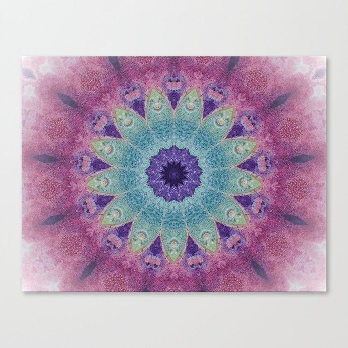 Delicate Flower Mandala Canvas Print