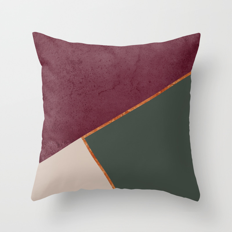 green and gold throw pillows