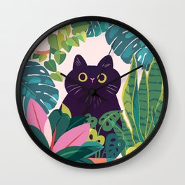 Cat Jungle Wall Clock