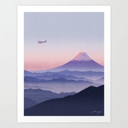 Mount Fuji in the Morning Glow (2022) Art Print
