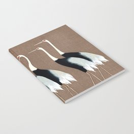 Tokyo Birds on Brown Color Notebook