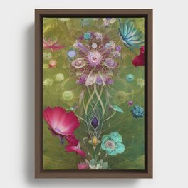 Fantasy Flowers of Art Nouveau - #1 Framed Canvas
