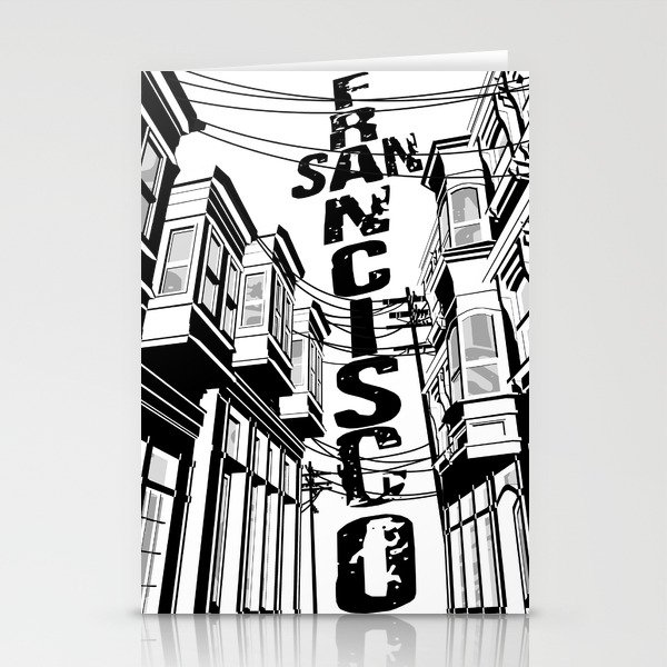 Cities in Black - San Francisco Stationery Cards