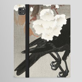 Japanese Painting of Crow And Cherry Blossom Vintage Bird And Cherry Blossom Japanese Woodblock iPad Folio Case