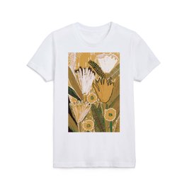 Magic Wildflowers / Yellow & Green Kids T Shirt