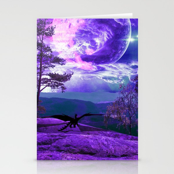 Lonely Dragon Stationery Cards