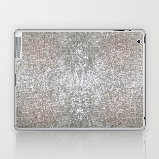 Silver Velvet Snake Pattern Laptop & iPad Skin