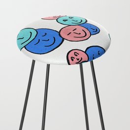 Feelings Faces Pastel Counter Stool