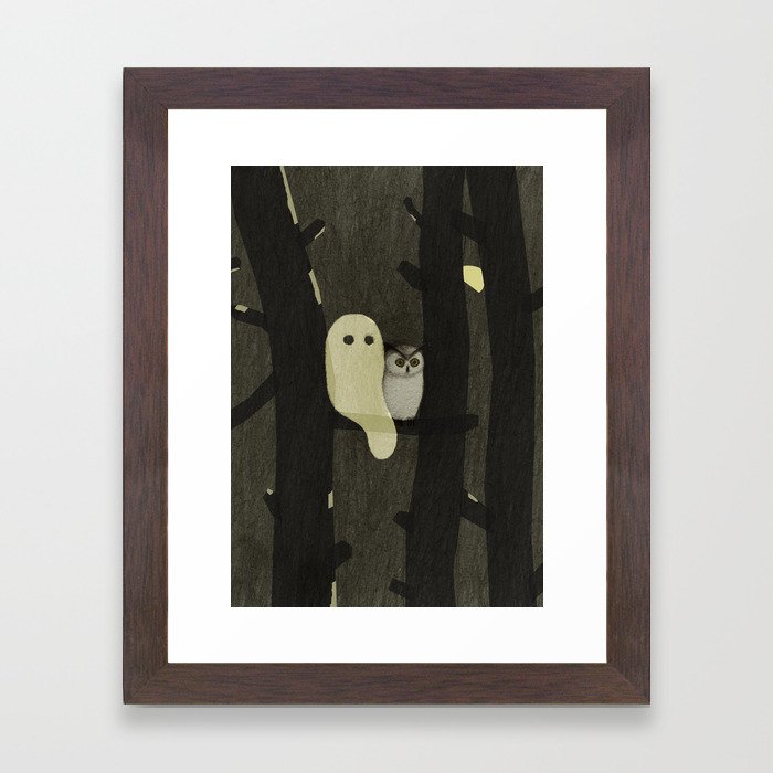 Little Ghost & Owl Framed Art Print