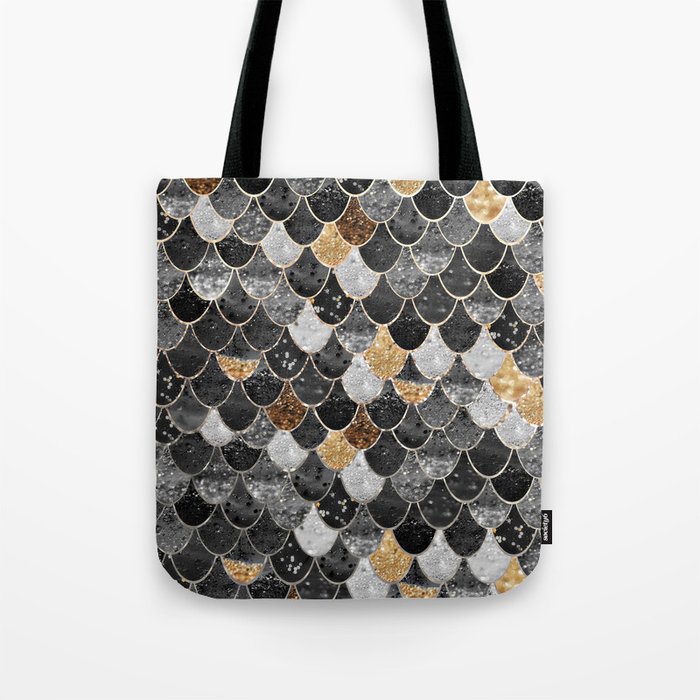 black and gold tote bag