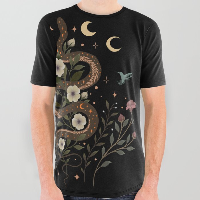 Serpent Spell All Over Graphic Tee