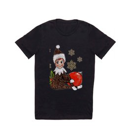 Cute Christmas Elf, Christmas Elf, Funny Shelf Elf, Leopard Print Elf T Shirt