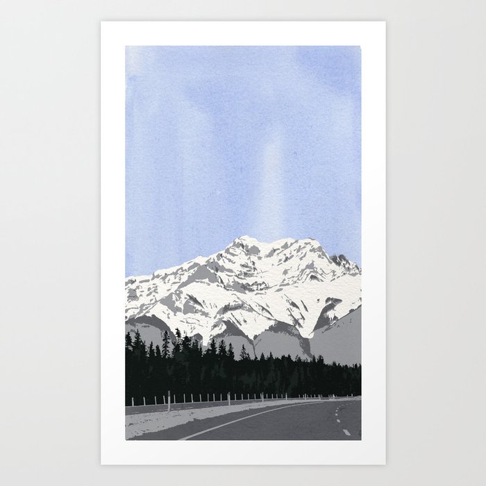 Road Trip Illustration Art Print