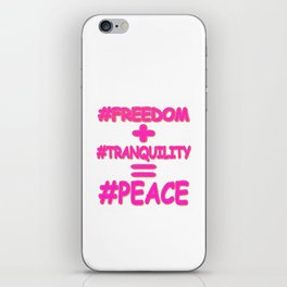 "PEACE EQUATION" Cute Design. Buy Now iPhone Skin