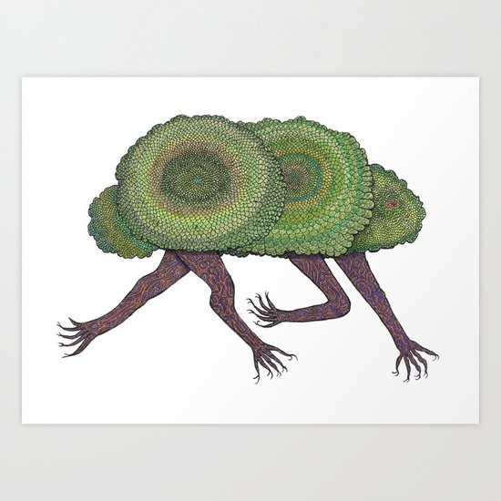 Creeping Shrubbery Art Print