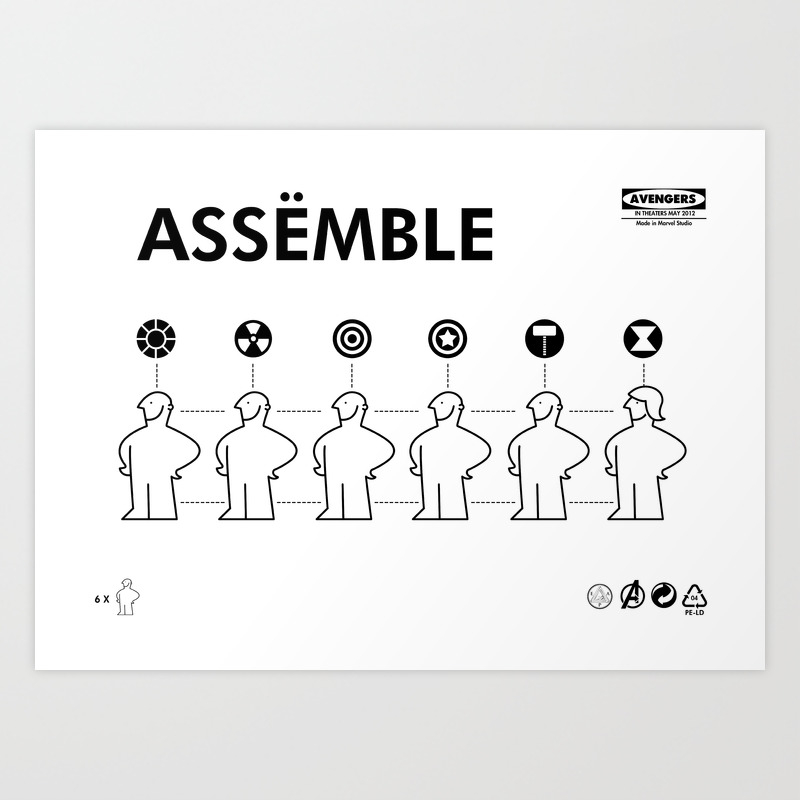 The Avengers X Ikea Mashup Art Print By Peikkokasvot Society6