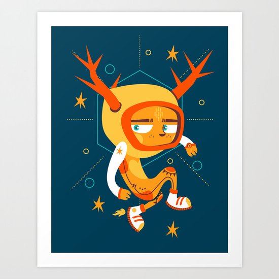 Space Deer Art Print