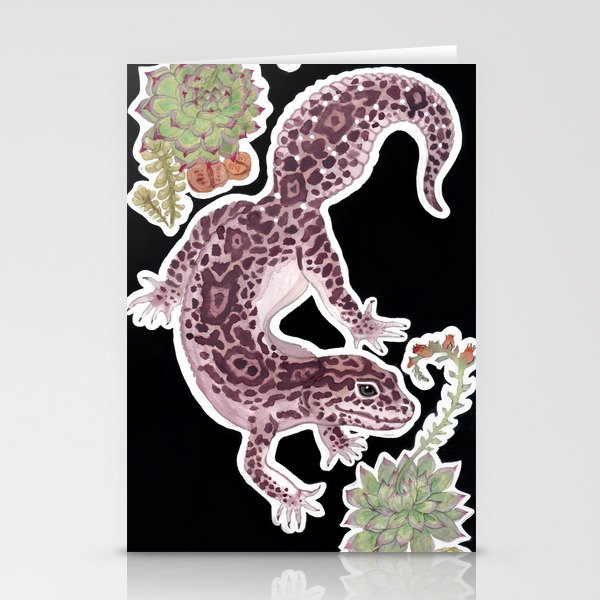 Snow Leopard Gecko - Luna Stationery Cards