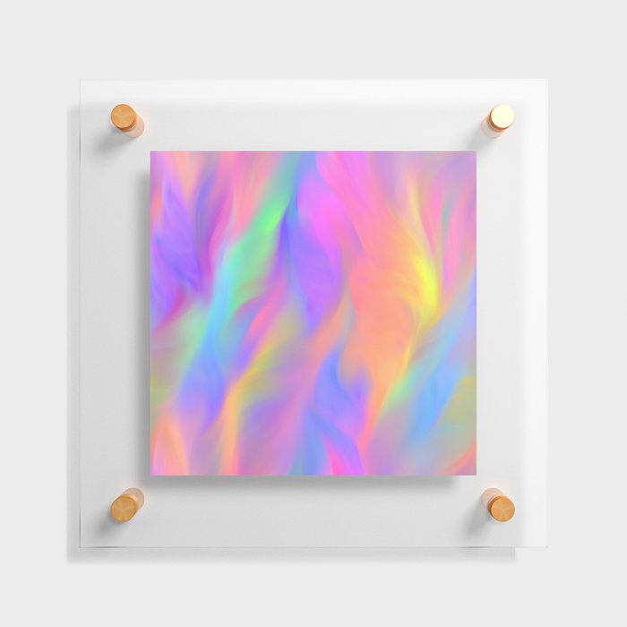 Neon Flow Nebula #1 Floating Acrylic Print