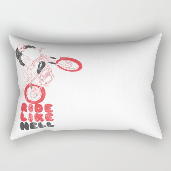 ride like hell Rectangular Pillow
