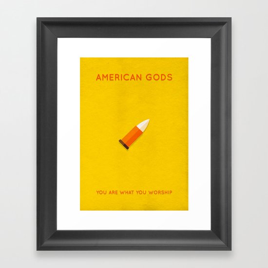 American Gods Minimalist Poster - Vulcan Framed Art Print
