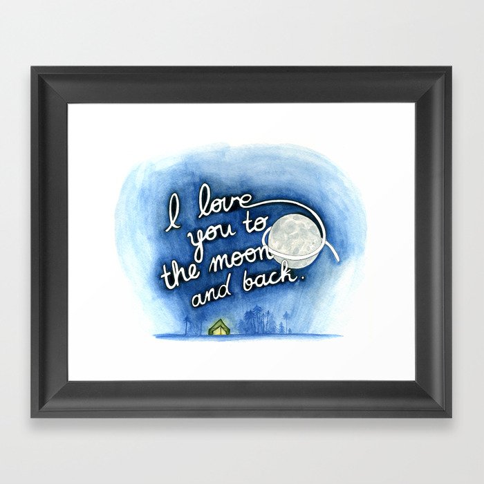 To the Moon and Back Framed Art Print