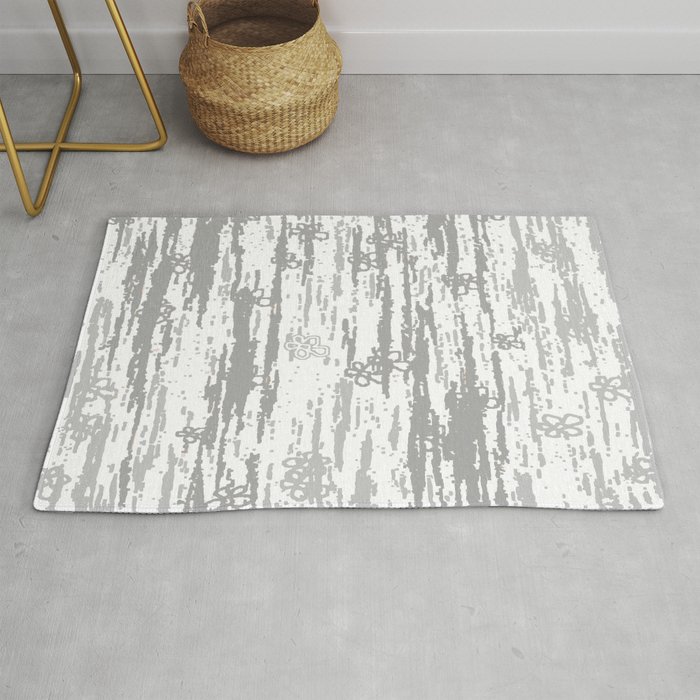 Grey Colors Gradient Pattern Light, Grey And White Rugs