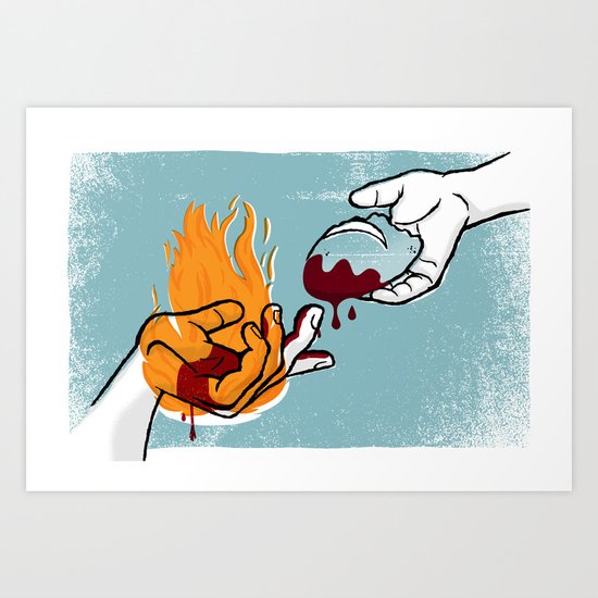 Satan Possesses Judas (by Shed Labs) Art Print