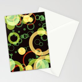 Retro Circles and Bubbles Stationery Card