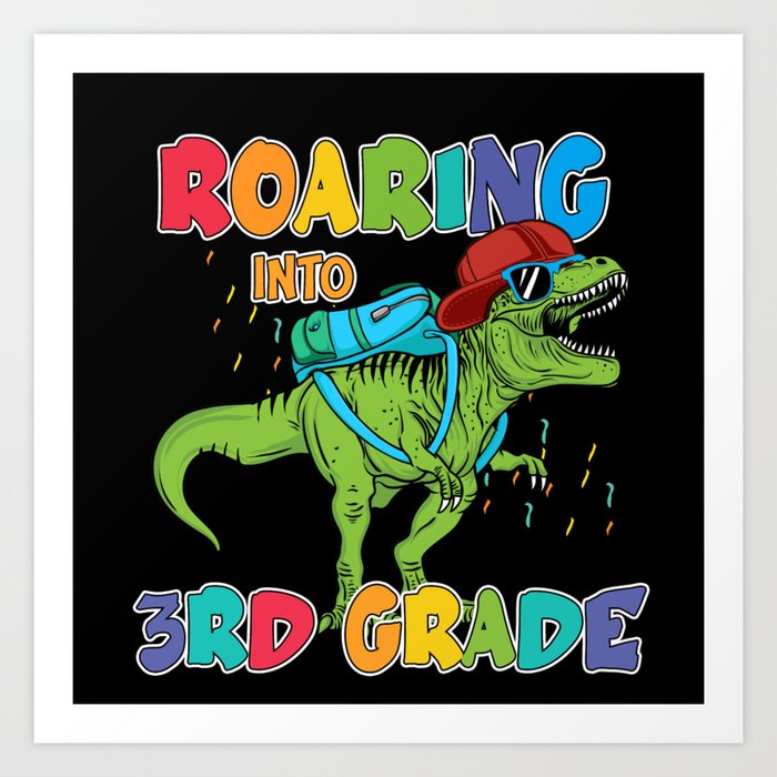 Third Grade dinosaur back to school Art Print