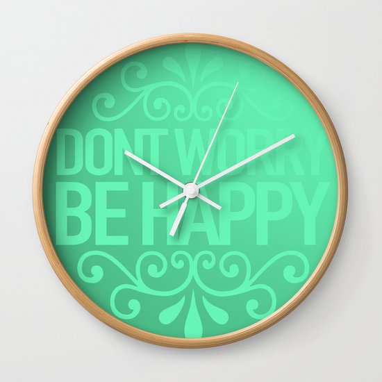 BE HAPPY Wall Clock