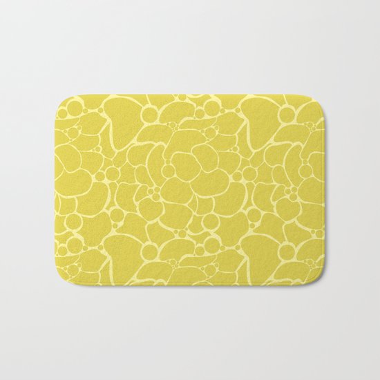 Yellow creative abstract pattern . Bath Mat
