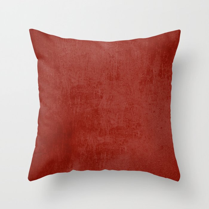 Red rustic Throw Pillow