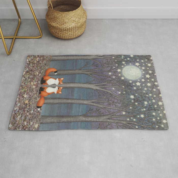 dreamy foxes Rug