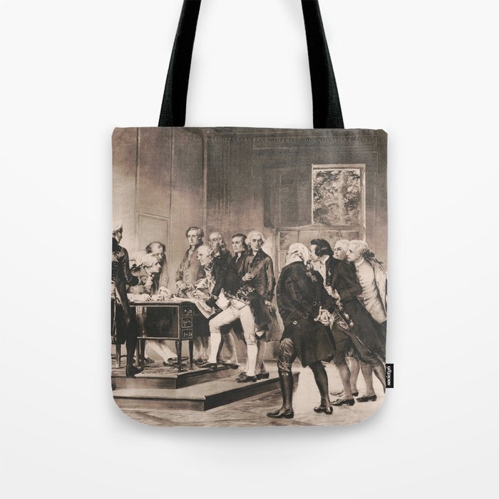 Signing The Declaration Of Independence - S. Dodson 1912 Tote Bag