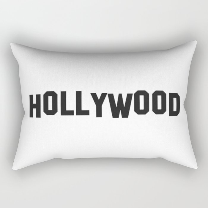 Hollywood Black Sign  Rectangular Pillow