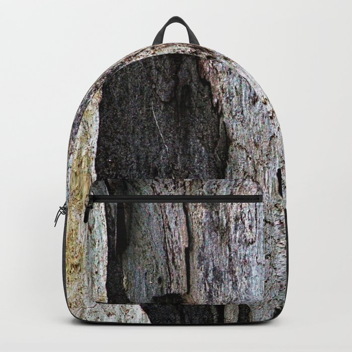 Eucalyptus Tree Bark and Wood Abstract Natural Texture 63 Backpack