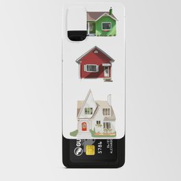 Cottage Study - Collage of Nine Tiny House Cottage Paintings Android Card Case