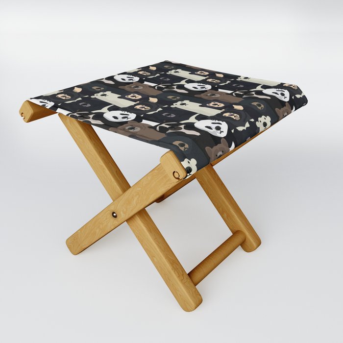 Bears of the world pattern Folding Stool