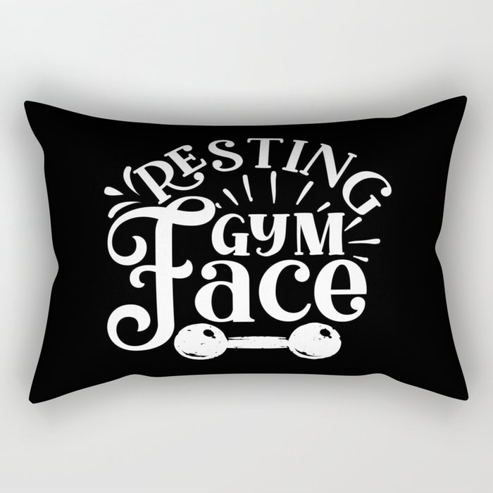 Resting Gym Face Funny Description Fitness Rectangular Pillow