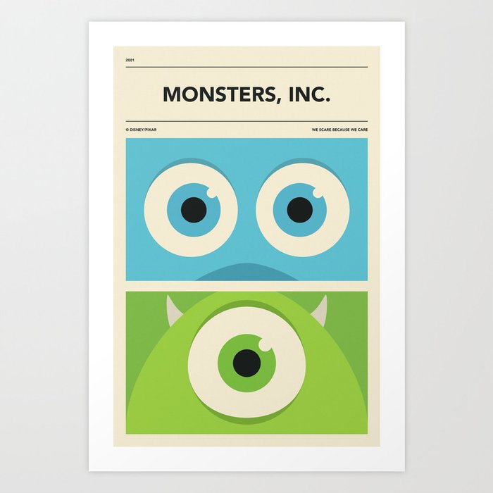 “MONSTERS, INC.” by Jazzberry Blue Art Print