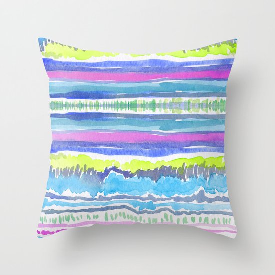 Lushly Streams Throw Pillow