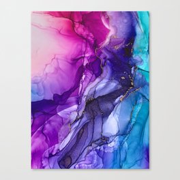 Abstract Vibrant Rainbow Ombre Canvas Print