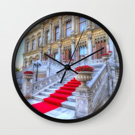 Ciragan Palace Istanbul Red Carpet Wall Clock