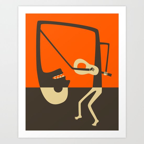 Blues Guitar Art Print