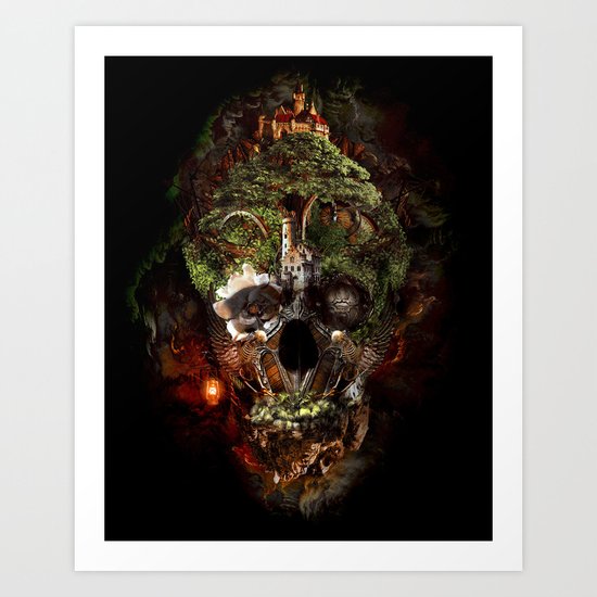 Skull Castle Art Print