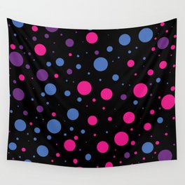 Pink Purple Blue Dots Wall Tapestry