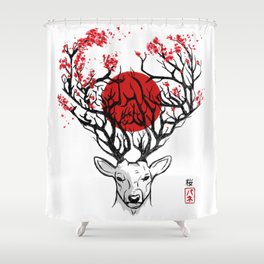 Japan Deer  Shower Curtain