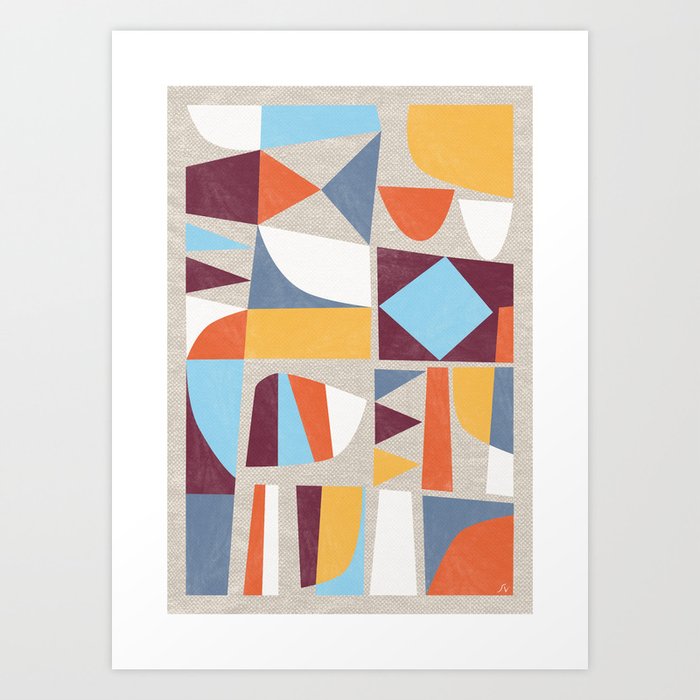 Abstract contemporary colorful art Art Print