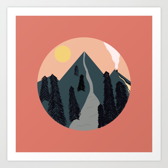 Mountain Scene Art Print